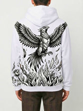 Rise Again Phoenix White Oversized Hoodie