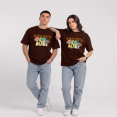 Unisex Modern Thread Mushroom Graphic Brown T-Shirt