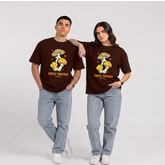Unisex Fresh Threads Mushroom Graphic Brown T-Shirt