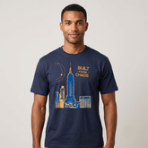 Men's Navy Built From Chaos Graphic Streetwear T-Shirt