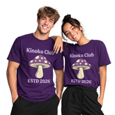 Unisex Kinoko Club Mushroom Oversized Purple T-Shirt