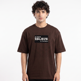 Men's Believe In Yourself Oversized Brown T-Shirt