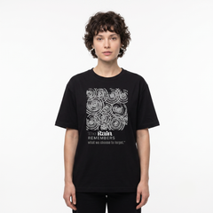 Women's Rain Remembers Graphic Oversized Black T-Shirt