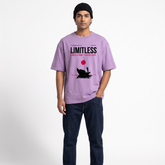 Men's Lavender Limitless Graphic Oversized T-Shirt