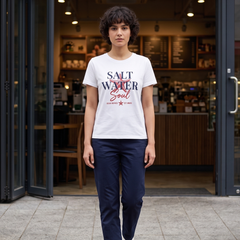 Women's Salt Water Soul Starfish Graphic White T-Shirt