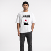 Men's White Limitless Graphic Oversized T-Shirt