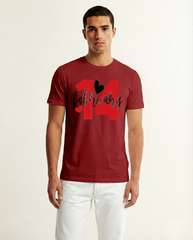 White 14 February Valentine's Day Graphic T-Shirt