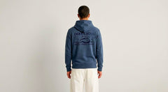 Ocean Soul Navy Blue Graphic Back Print Hoodie