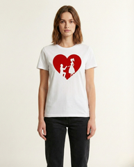 White Proposal Graphic Print T-Shirt for - Regular Fit