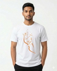 Lord Rama Minimalist Saffron Graphic T-Shirt