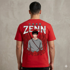Red Zenin Anime Graphic Oversized T-Shirt