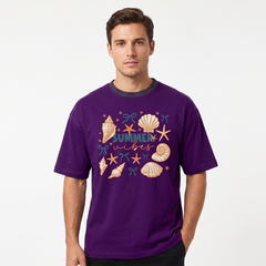 Dark Purple Summer Vibes Oversized T-Shirt