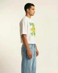 Remember To Smile Off-White Graphic Streetwear T-Shirt