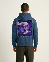 Men's Navy Blue Casual Fleece Hoodie - Regular Fit