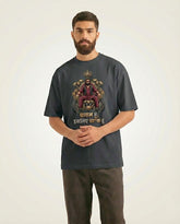 Men's Black Ghayal Hoon Oversized Graphic T-shirt