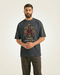 Men's Black Ghayal Hoon Oversized Graphic T-shirt