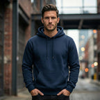 Ocean Soul Navy Blue Graphic Back Print Hoodie - PEPZ