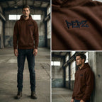 PEPZ Men's Brown Streetwear Over-Sized Hoodie - PEPZ