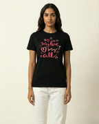My Love My All Graphic Printed Black Tshirt