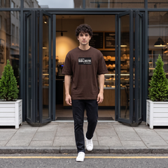 Men's Believe In Yourself Oversized Brown T-Shirt