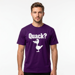 Unisex Dark Purple Quack Duck Graphic Oversized T-Shirt