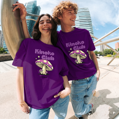 Unisex Kinoko Club Mushroom Oversized Purple T-Shirt