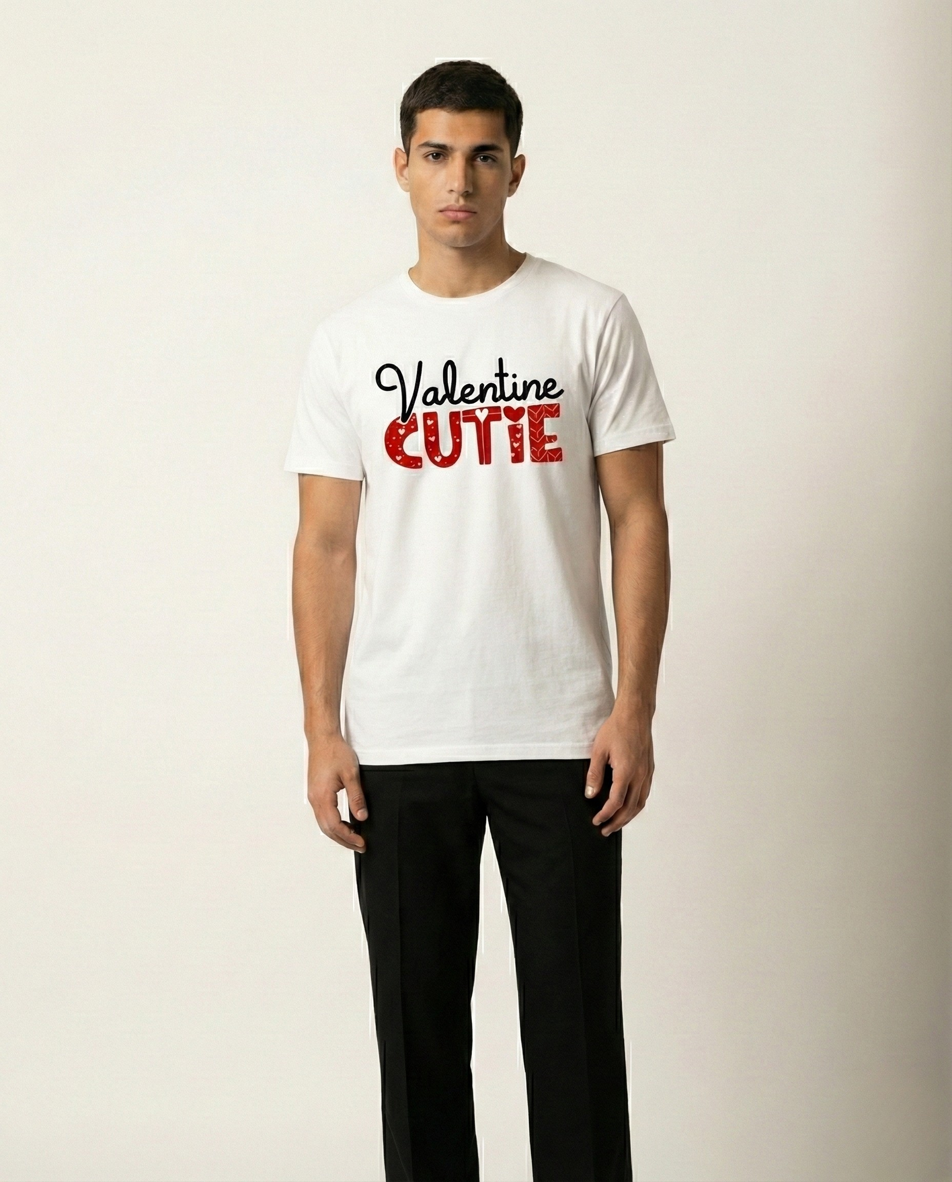 Valentine Cutie Graphic Print White T-Shirt - Regular Fit Main image
