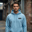 Pepz Sky Blue Graffiti Logo Hoodie | Urban Streetwear Men - PEPZ