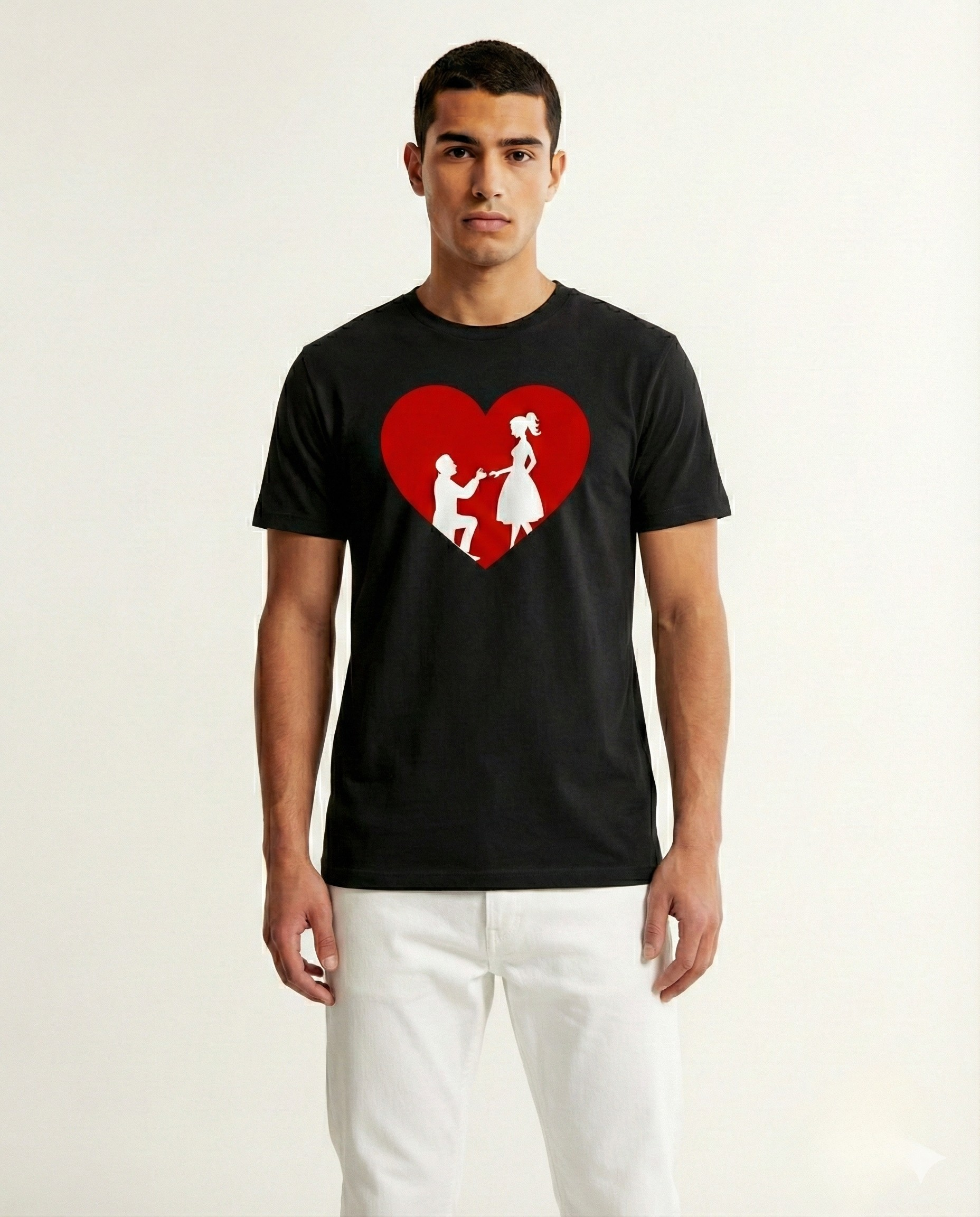White Proposal Graphic Print T-Shirt for  - Regular Fit