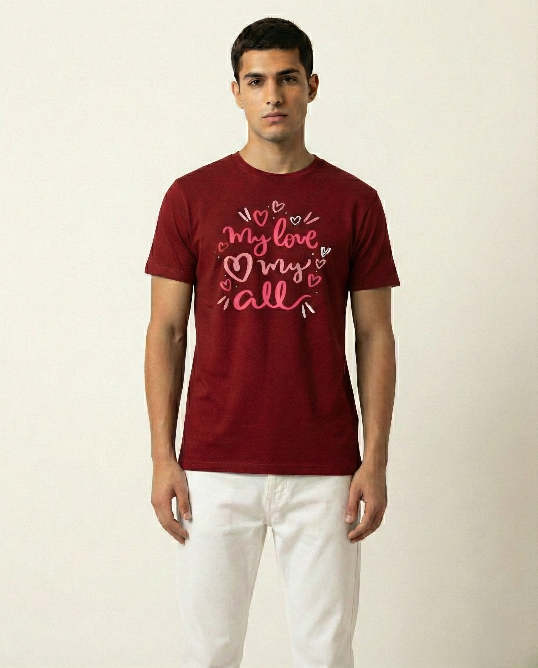 My Love My All Graphic Printed Black Tshirt Secondary image