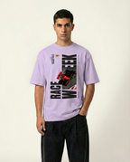 Beige Race Week F1 Graphic Oversized T-Shirt