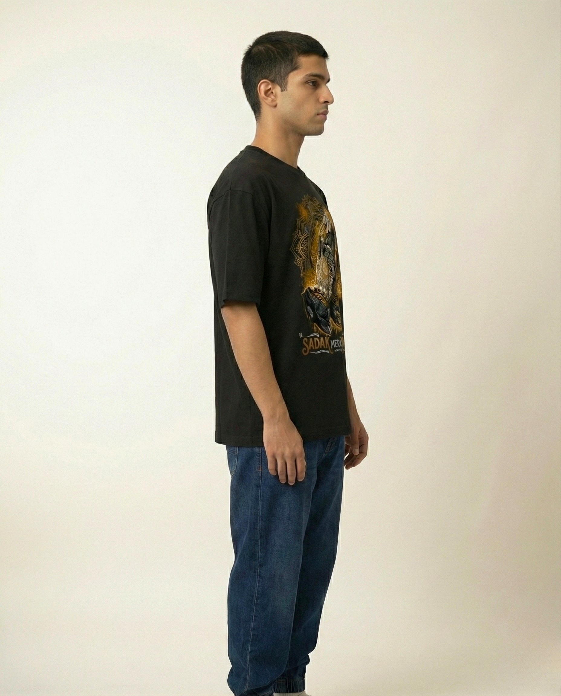 Mehnat Meri Pooja Oversized Streetwear T-Shirt