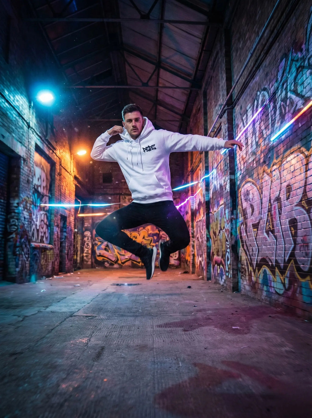 Pepz White Graffiti Hoodie - Premium Cotton Streetwear - PEPZ