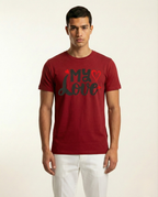 Unisex White My Love Printed T-Shirt | Regular Fit Cotton Graphic Tee