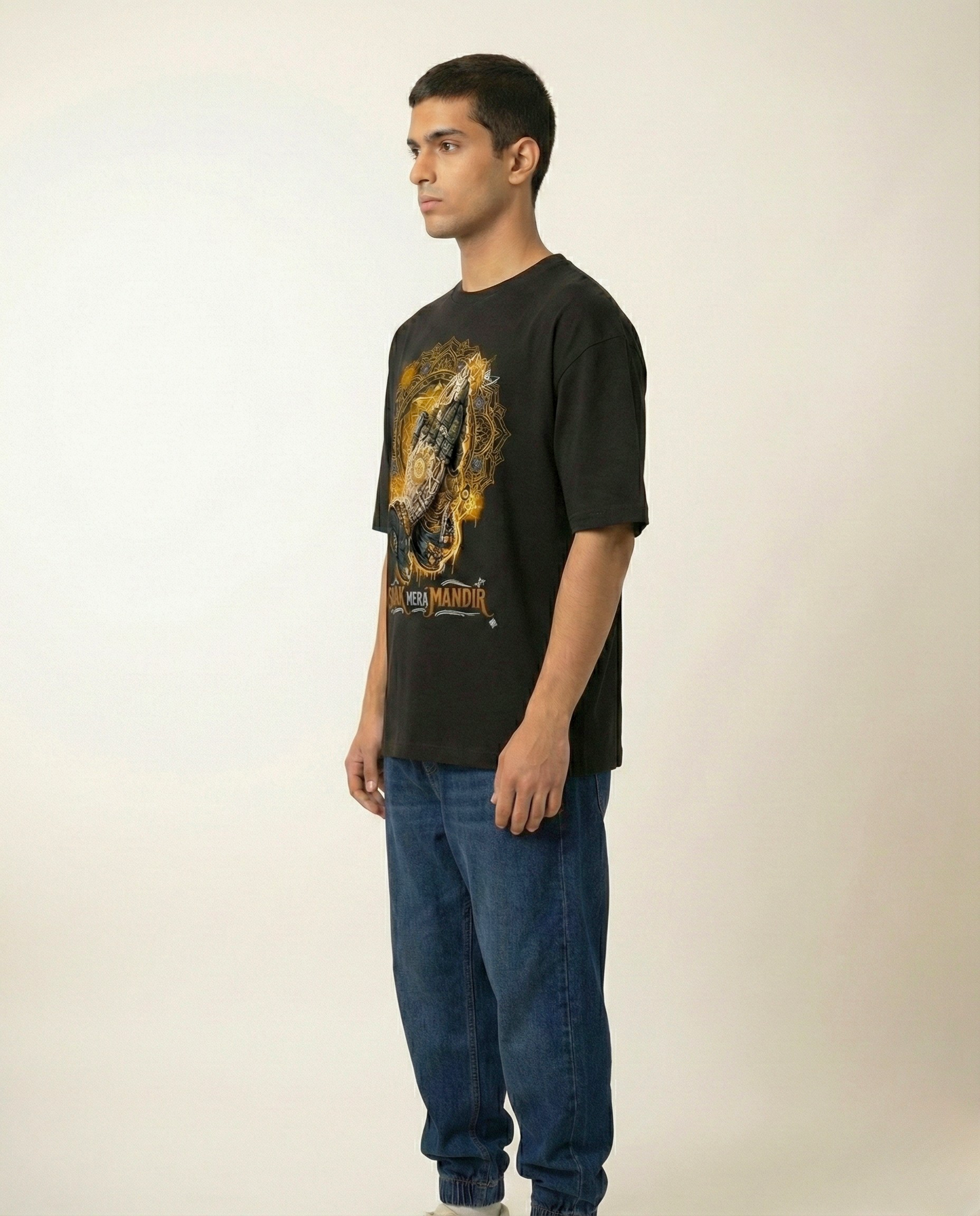 Mehnat Meri Pooja Oversized Streetwear T-Shirt