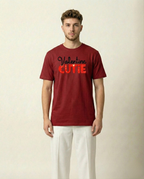 Valentine Cutie Graphic Print White T-Shirt - Regular Fit