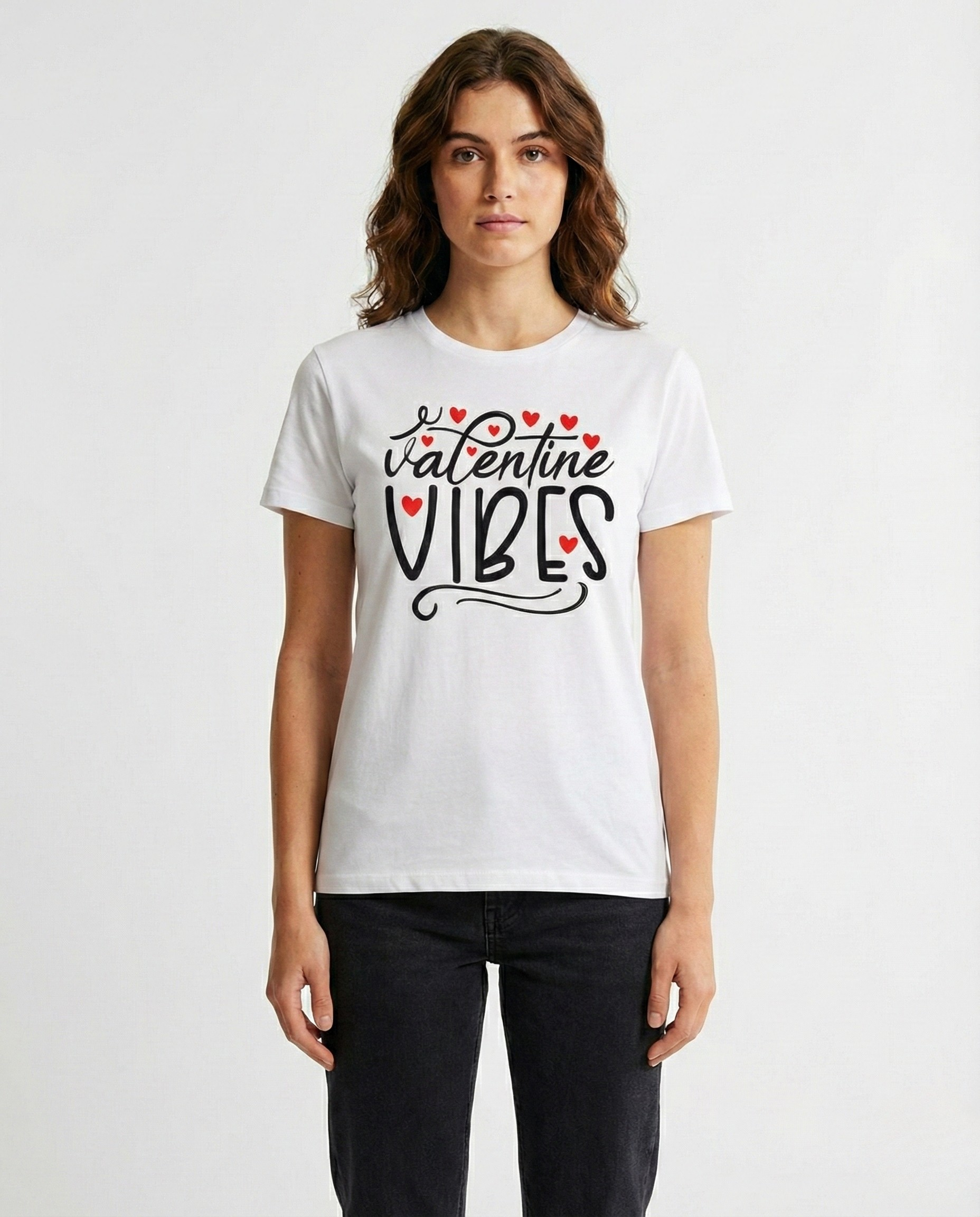 Valentine Vibes White Unisex Graphic Cotton T-Shirt