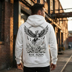 Rise Again Phoenix White Oversized Hoodie - PEPZ