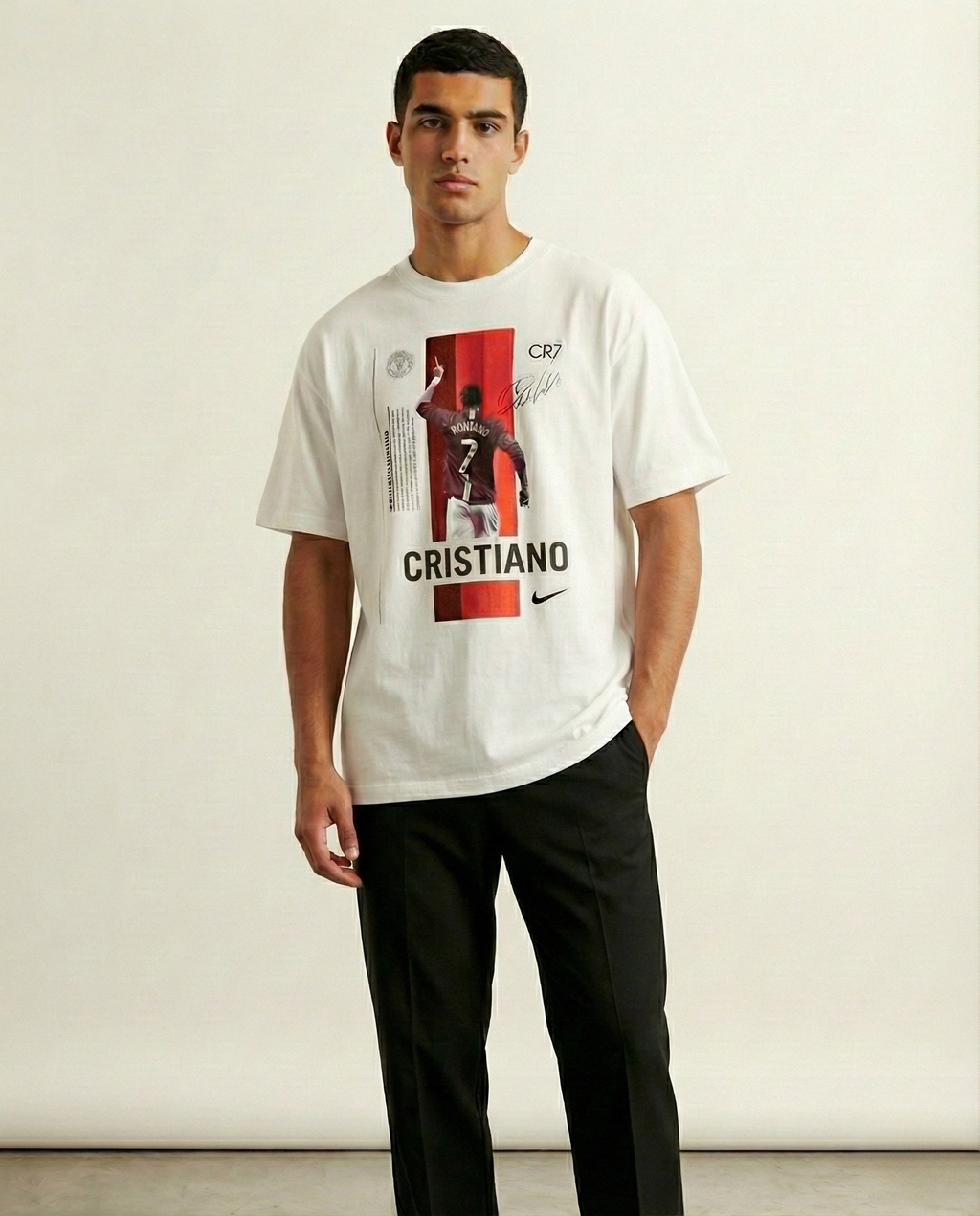 Cristiano Ronaldo CR7 Oversized Graphic T-Shirt