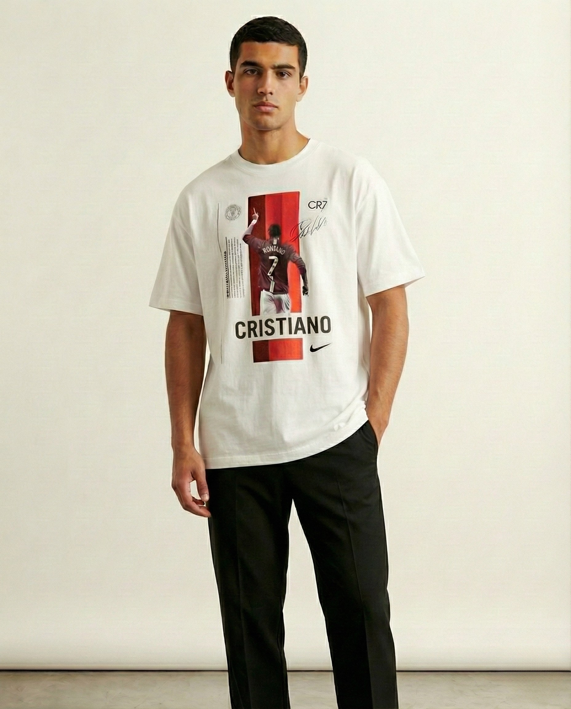 Cristiano Ronaldo CR7 Oversized Graphic T-Shirt