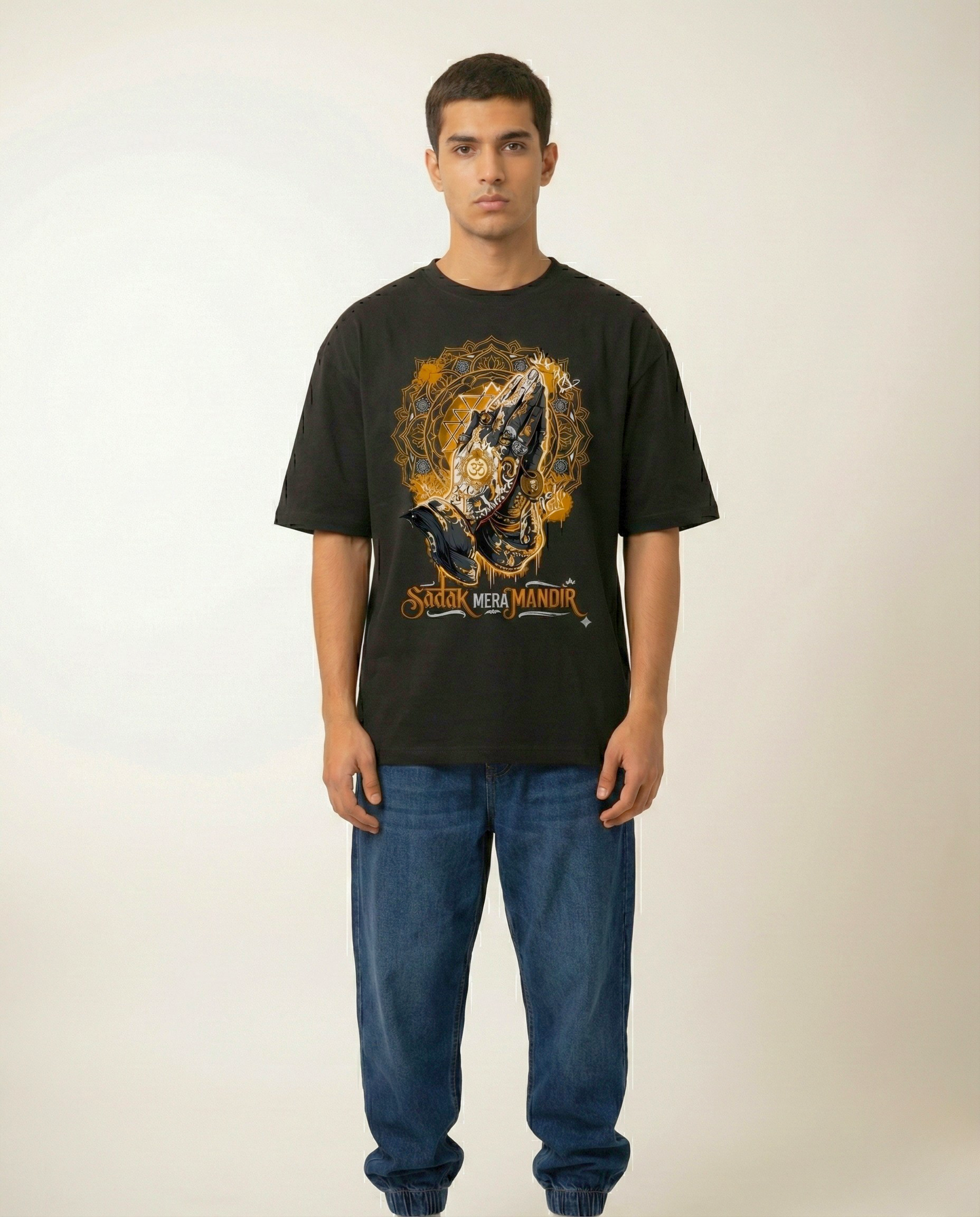 Mehnat Meri Pooja Oversized Streetwear T-Shirt