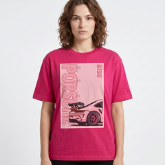 Pink Porsche 911 GT3 RS Graphic Oversized T-Shirt