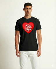 Love You Forever White Graphic T-Shirt - Casual Heart Tee