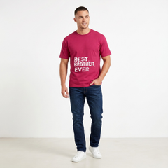 Maroon Best Brother Ever Graphic T-Shirt for Men