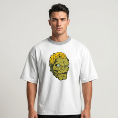 Men's White Zombie Graphic Oversized T-Shirt