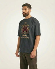Men's Black Ghayal Hoon Oversized Graphic T-shirt