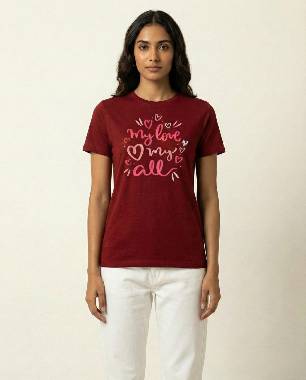 My Love My All Graphic Printed Black Tshirt