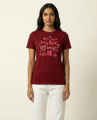 My Love My All Graphic Printed Black Tshirt