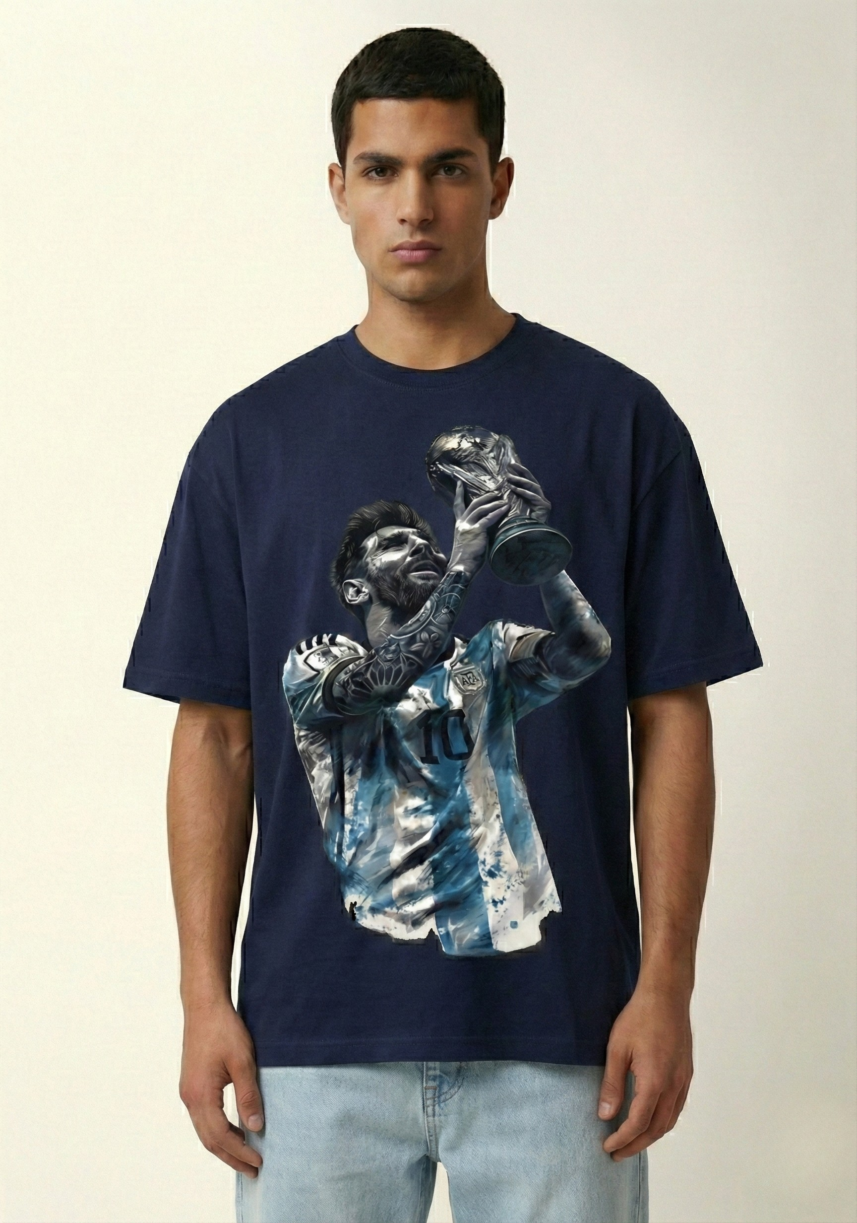 Messi World Cup Victory Oversized Graphic T-Shirt Secondary image