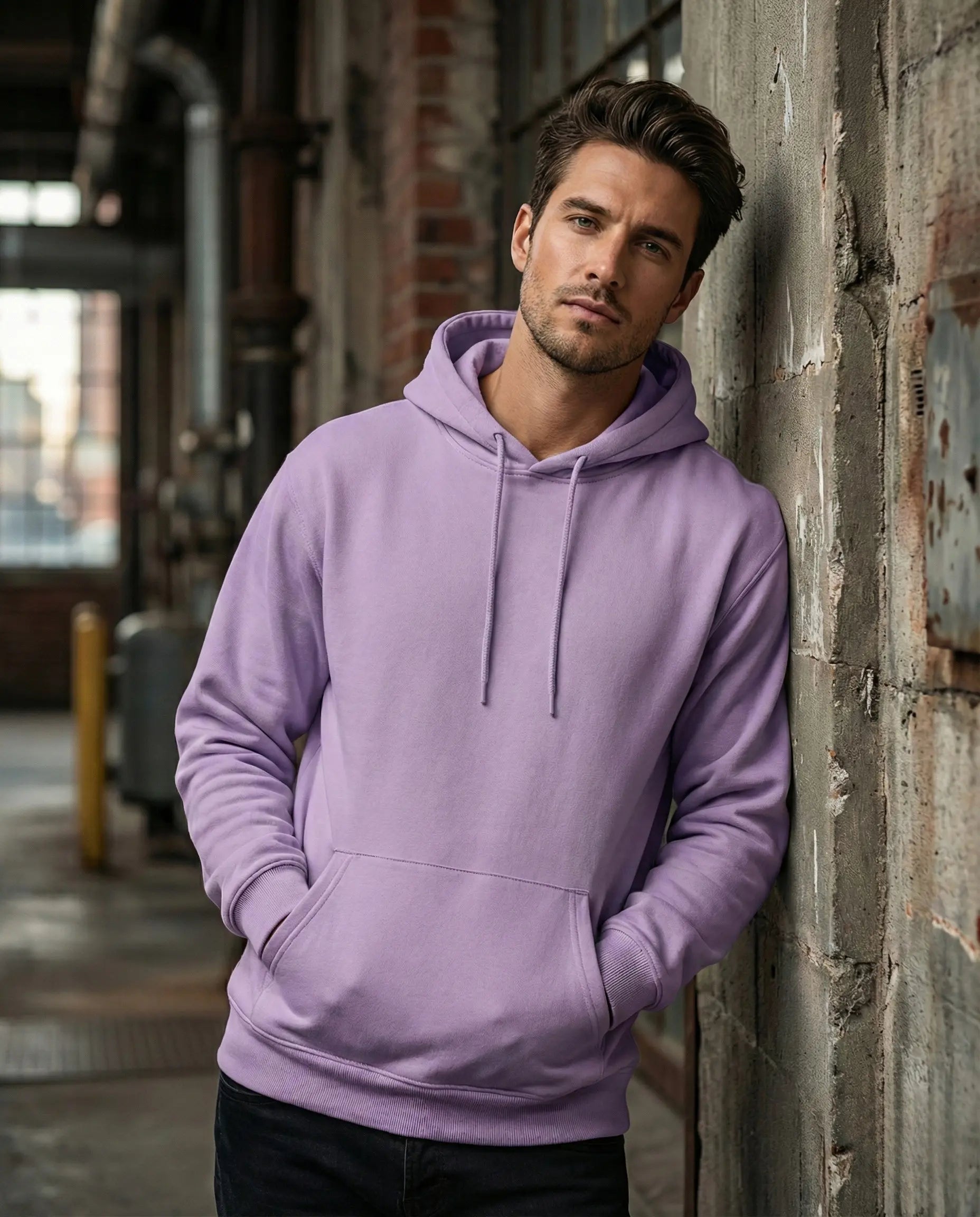 Lavender Medusa Graphic Print Streetwear Hoodie Secondary image